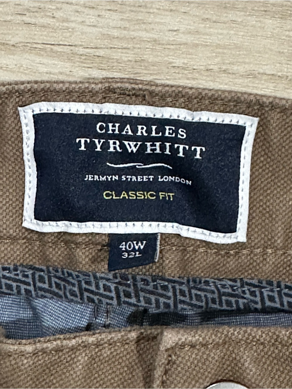 Charles Tyrwhitt Classic Fit Men’s Tan Chinos